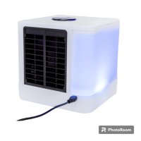 Мини охладител за въздух Mercado Trade, USB, 5W, Бял, снимка 4 - Вентилатори - 41289053