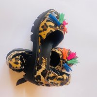 Уникални леопардови обувки, снимка 7 - Дамски ежедневни обувки - 41427228
