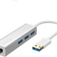 Nllano USB-A 3.0 към Ethernet 10/100/1000 RJ45 Ethernet LAN, 3 x USB 3.0 порта, снимка 1 - Други - 34749443