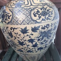YUAN DYNASTY blue and white vase  , китайска ваза, снимка 5 - Антикварни и старинни предмети - 41681456