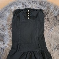 Къса черна рокля, Xs размер, снимка 3 - Рокли - 41445544