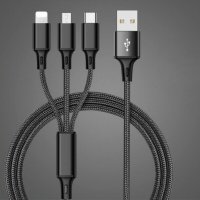 1227 Мултифункционален USB кабел с 3  накрайника, снимка 10 - Други стоки за дома - 35797253