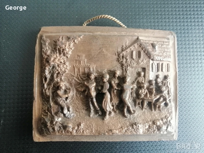 Старинна восъчна картина, снимка 1