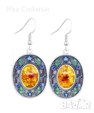 Обици с кехлибар, снимка 1