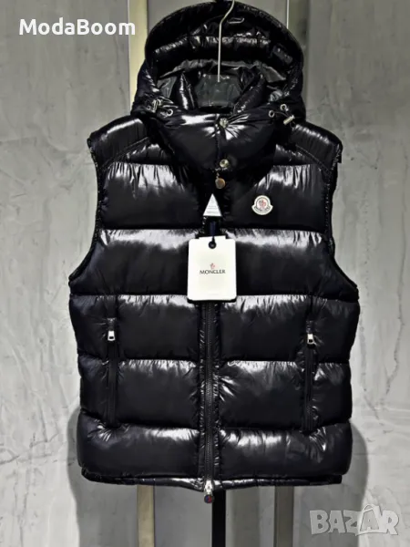 Moncler мъжки черен елек , снимка 1