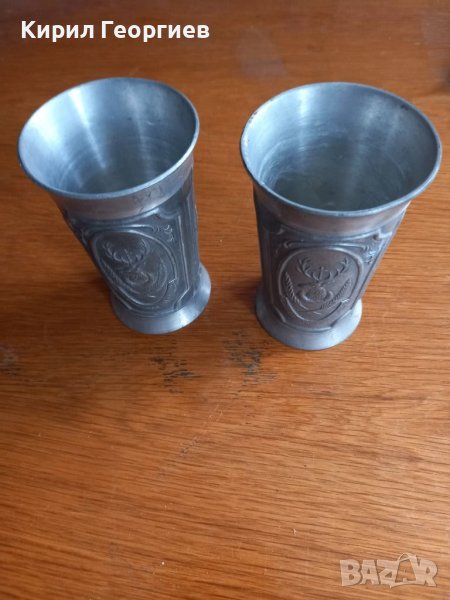 Две релефни цинкови чаши , снимка 1