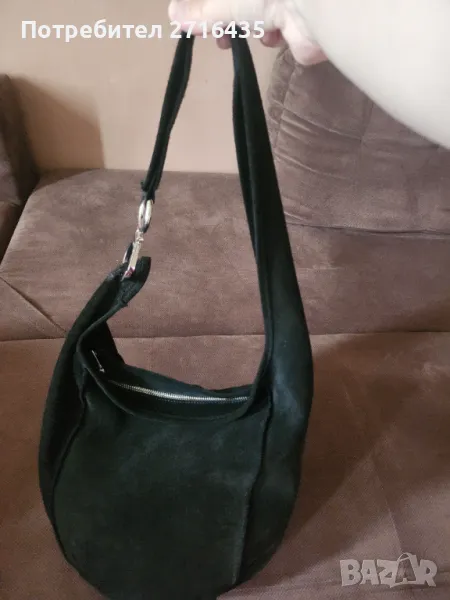 Дамска чанта , от естествен велур , снимка 1