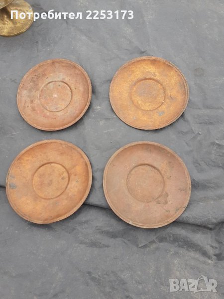 Лот четири медни чинийки(подложки), снимка 1