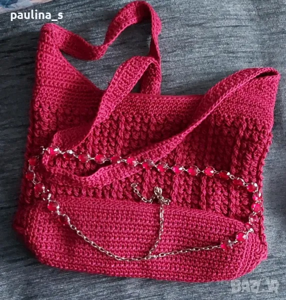 Лот / Комплект от чанта ръчна изработка и колан с камъни , снимка 1