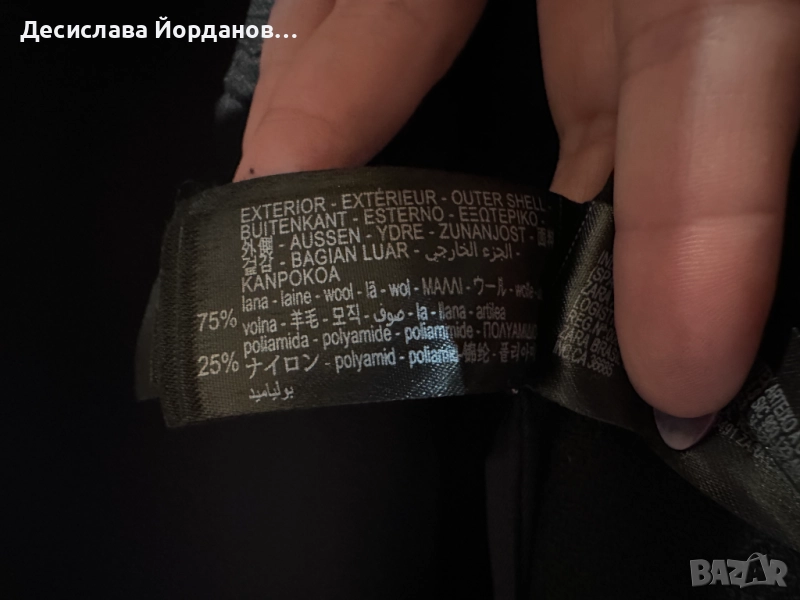 Дамско oversize черно палто с вълна, снимка 1