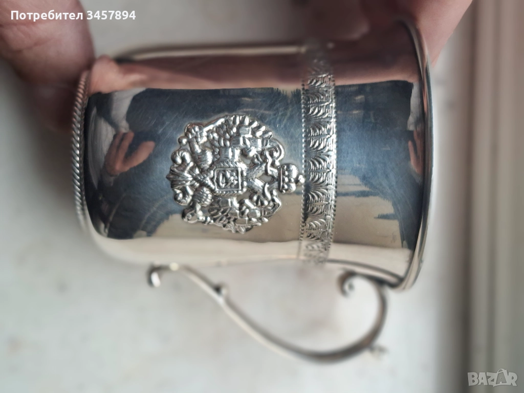 Сребърна чаша царска Русия 84, снимка 1