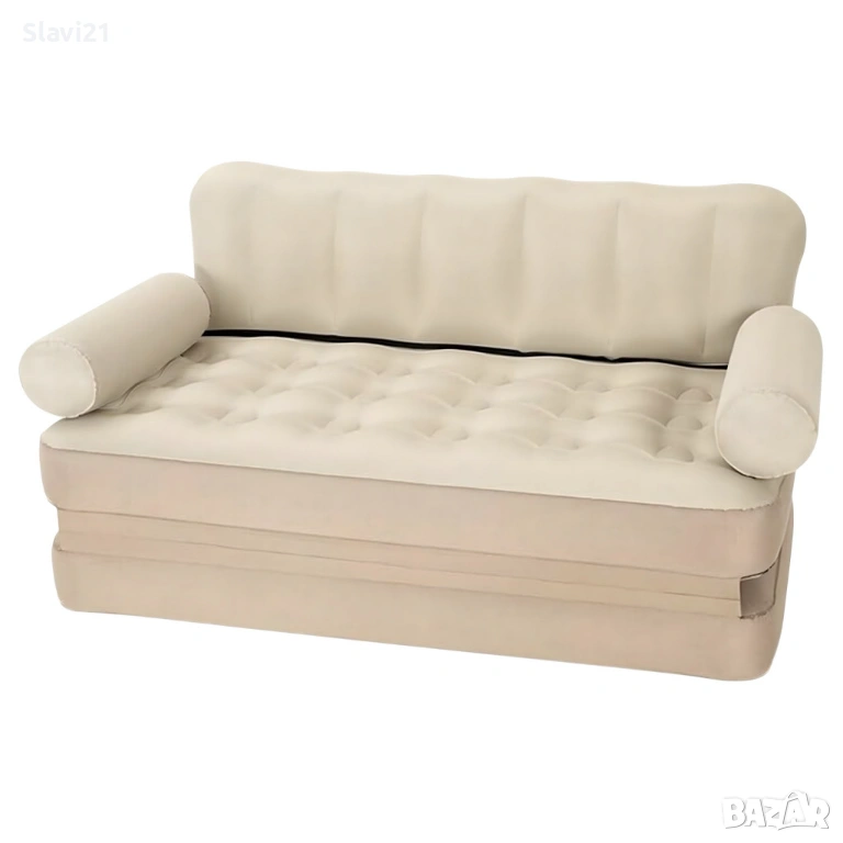 Двоен надуваем матрак с разтегателен диван за спане, снимка 1