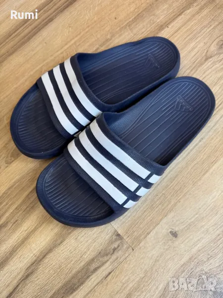 Оригинални тъмни сини чехли Adidas ! 38,5 н, снимка 1
