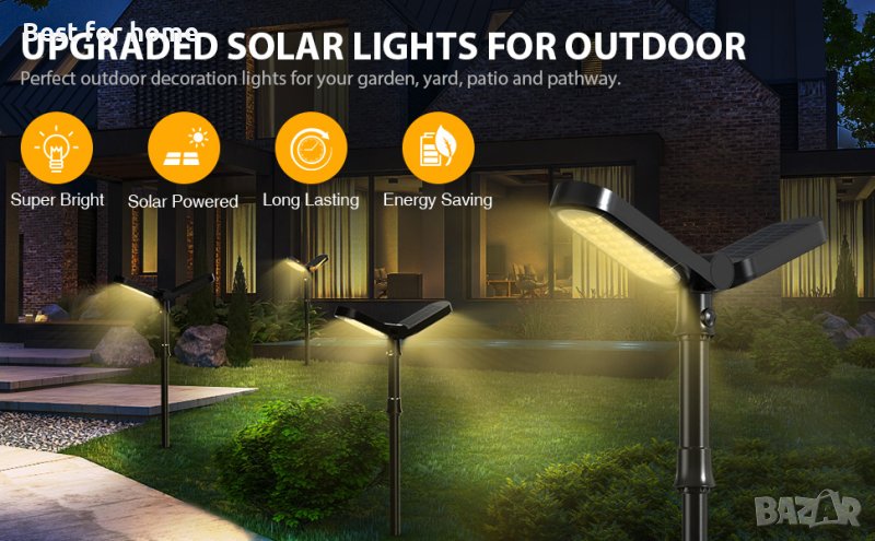 Соларни лампи комплект от 2 бр. Lafhome Solar Lights, снимка 1