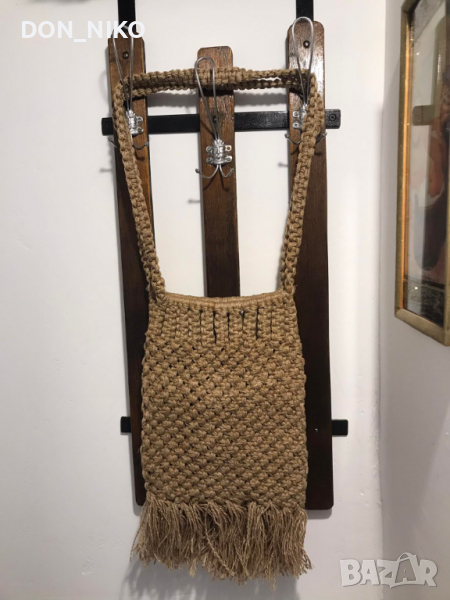 Ръчно плетена дамска чанта от коноп, снимка 1