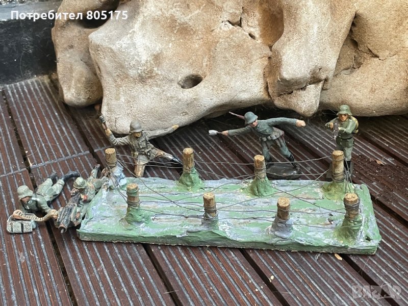 Диорама.Стари фигурки войници от 30-те год на миналия век.Elastolin Lineol, снимка 1