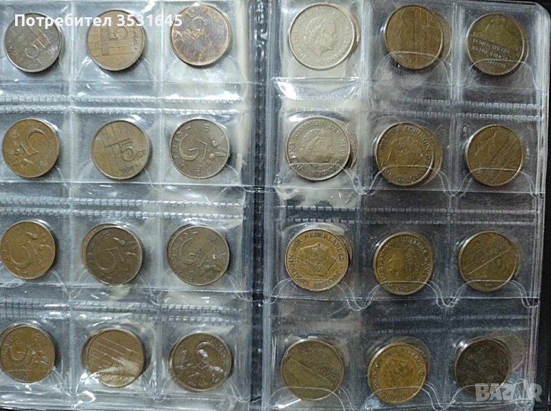 Колекция монети Нидерландия 1 и 5 цента 73 бр. без повтарящи се години, снимка 1