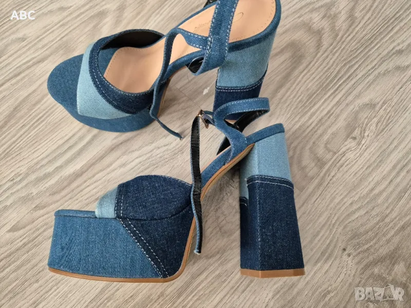 дамски дънкови сандали, снимка 1