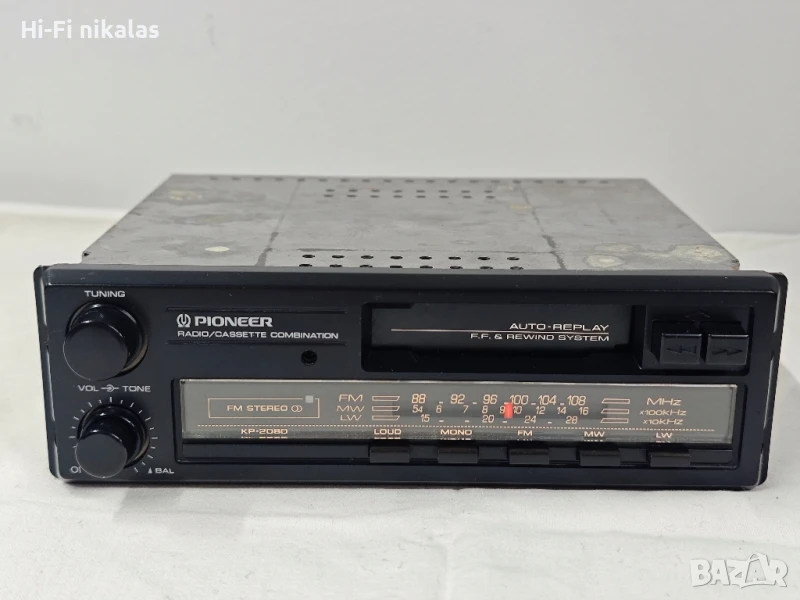 ретро  FM стерео радио авто касетофон PIONEER KP-2080 , снимка 1