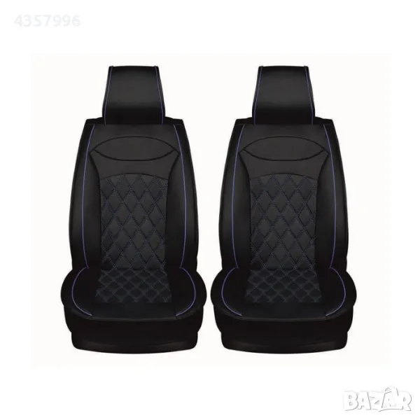  Калъф за седалка 1158 - 2 части Черно/Синьо, снимка 1