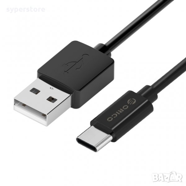 Кабел USB2.0 към USB Type C 1m Черeн Orico BTC-10-BK Cable USB - USB Type C M/M, снимка 1