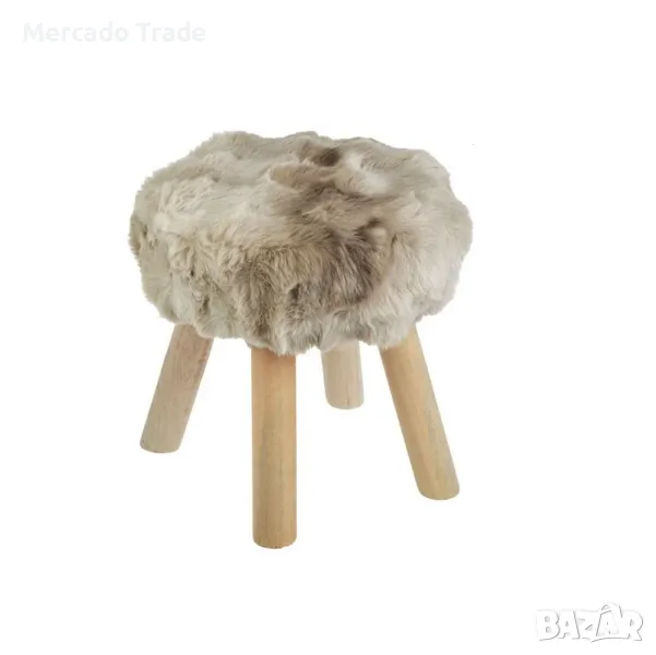 Декоративна табуретка Mercado Trade, До 110кг. Кафяв, снимка 1
