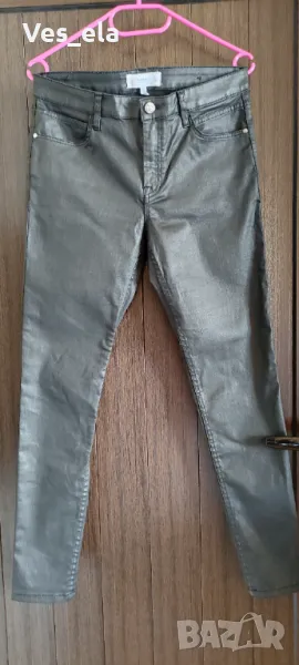 черен промазан панталон/дънки MANGO, снимка 1