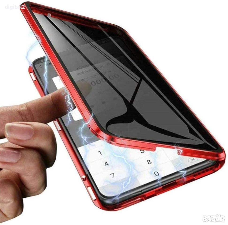 Кейс iPhone SE 2020/SE2, прозрачен, двустранен, закален 360 , магнитен , снимка 1