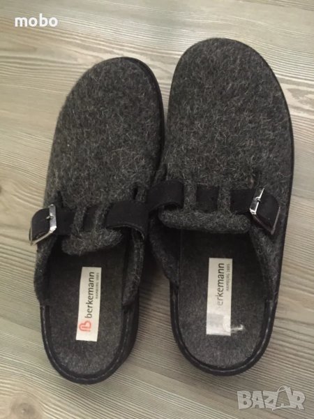 Два чифта домашни топли мъжки чехли с вълна,цвят сив,номер 42.5 и 44 ., снимка 1