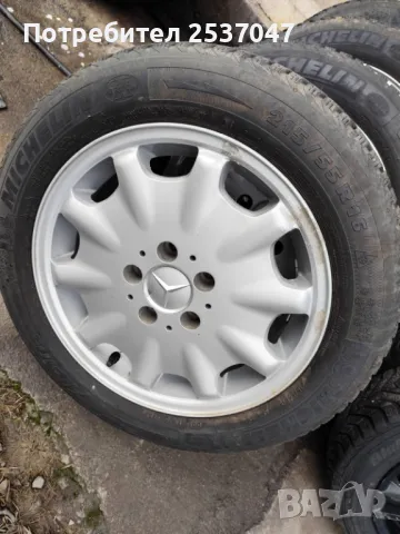 4бр гуми с джанти за MERCEDES A2104010602 215/55R16, снимка 2 - Гуми и джанти - 48277496