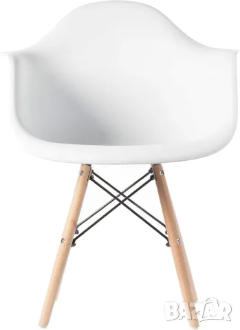 Комплект от 4 трапезни стола, Модерен пластмасов, от средата на века, снимка 9 - Столове - 48970009