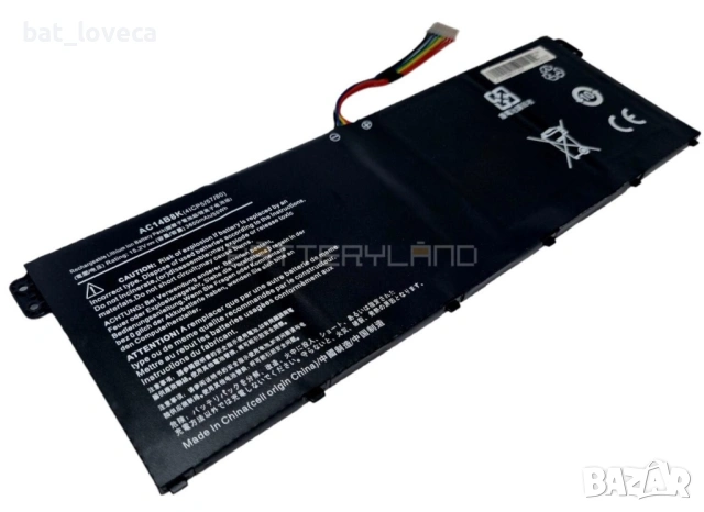 Батерия за лаптоп AC14B8K за Acer, 4 клетки, 15.2V, 55Wh., снимка 3 - Части за лаптопи - 53699278