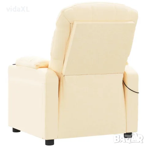 vidaXL Масажен стол, кремав, текстил, снимка 5 - Маси - 56152633