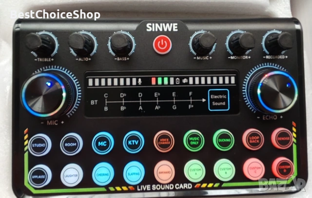 Комплект за подкаст Sinwe Студиен миксер с кондензаторен микрофон, Plug & Play, за компютър и смартф, снимка 4 - Микрофони - 53625078