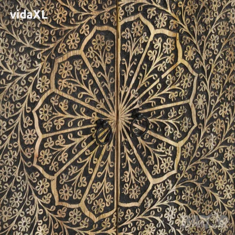 vidaXL Страничен шкаф 60x33x75 см манго масивно дърво, снимка 9 - Бюфети - 56147312