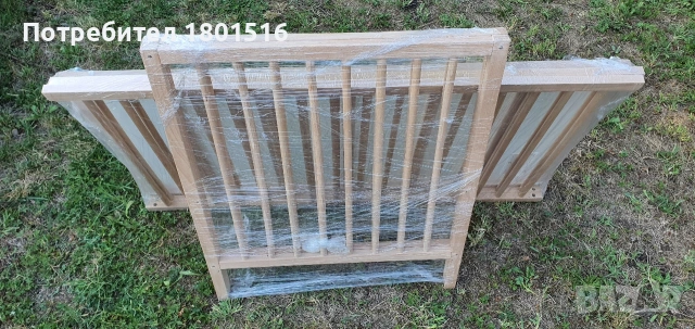 Детско дървено легло с матрак 60/120, снимка 8 - Бебешки легла и матраци - 53288861