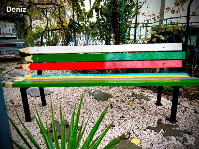 Градинска пейка тип моливи, снимка 8 - Градински мебели, декорация  - 48005305