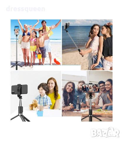 1211 Q02s Селфи стик  разтегателен  с дистанционно и Bluetooth Q03S Q02s, снимка 3 - Селфи стикове, аксесоари - 34230241