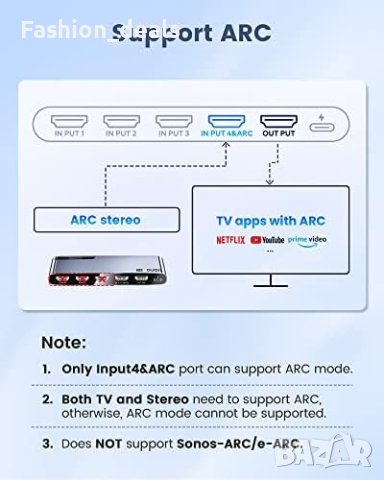 Нов 4K*60Hz HDMI превключвател за HDTV, Xbox, PS4/5 , снимка 4 - Друга електроника - 41553558