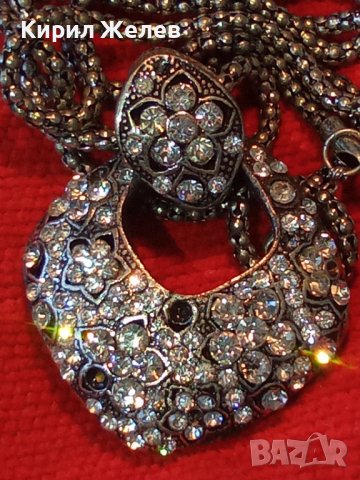 ПОСРЕБРЕН ФЛОРАЛЕН АЖУРНА АРТ ИЗРАБОТКА БЕЛ ЕПОК СТИЛ МЕДАЛЬОН с ЦИРКОНИ 3267 , снимка 13 - Колиета, медальони, синджири - 35194098