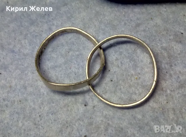 ДВА ПРЪСТЕНА в ЕДНО РЯДЪК ВИНТИДЖ АРТ МОДЕЛ ДВОЕН СРЕБЪРЕН ПРЪСТЕН Тип ХАЛКА СРЕБРО 925 ПРОБА 49869, снимка 10 - Пръстени - 49605739
