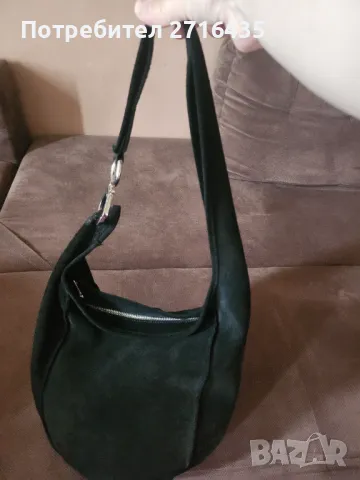 Дамска чанта , от естествен велур , снимка 1