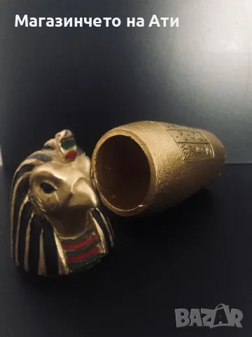 статуя Египетски Бог гърне, снимка 6 - Статуетки - 37040200