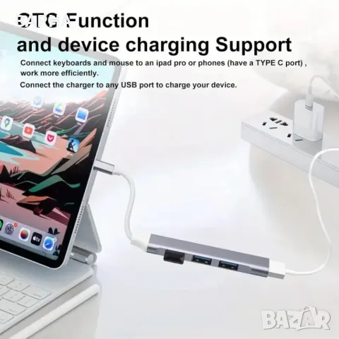   USB TypeC HUB 4 port , снимка 7 - Лаптоп аксесоари - 41141899