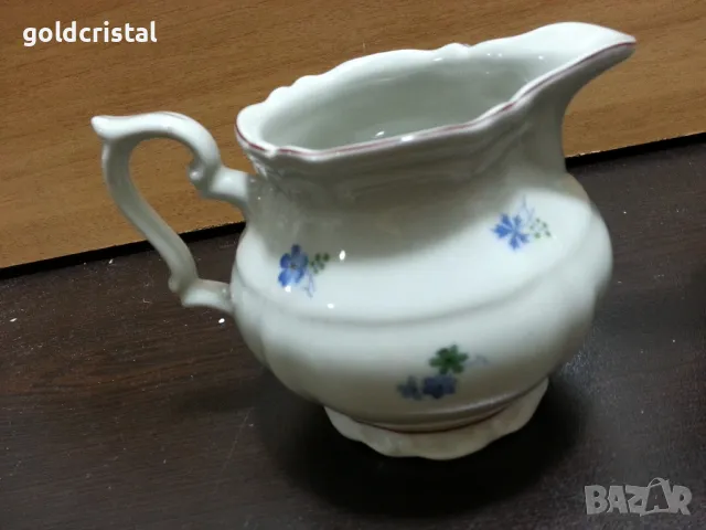 Стар български порцелан чайник и латиера , снимка 2 - Антикварни и старинни предмети - 48645525