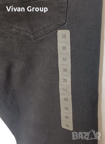 НОВИ Черни мъжки дънки W30, снимка 6 - Дънки - 52491877