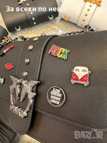 Pinko Дамска Чанта С Дълга Дръжка Синджир За През Рамо Пинко - Различни Цветове Код E598, снимка 3 - Чанти - 50945844