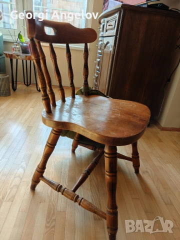 Комплект трапезна маса с 4 стола (Масив / Ретро стил), снимка 3 - Маси - 53707359