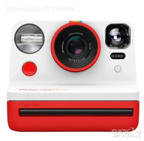 Фотоапарат за моментни снимки Polaroid Now, I-Type, Червен, снимка 3 - Фотоапарати - 53865536