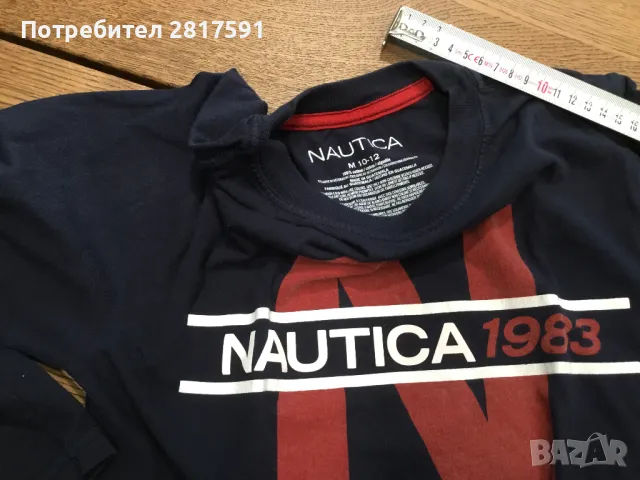 Оригинална детска тениска Nautica с дълъг ръкав, размер 10-12, снимка 5 - Детски тениски и потници - 49934578